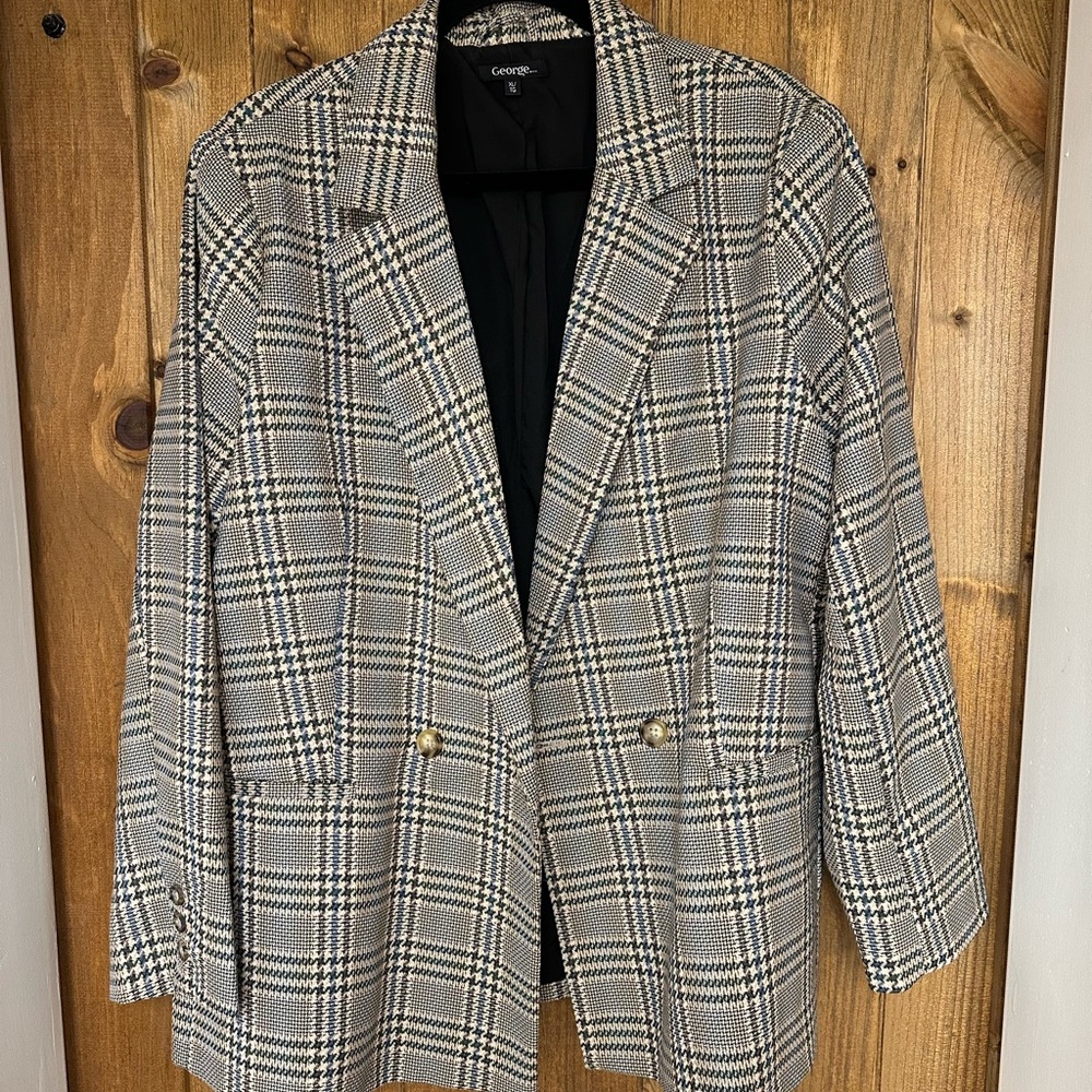 George Multicolor Houndstooth Blazer